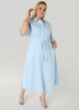 Striped A Line Midaxi Shirtdress