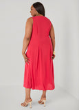Pleated Maxi Shirtdress