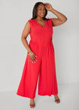 Tie Back Wide Leg Jumpsuit
