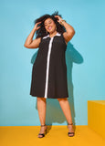 Two Tone Button Front Dress