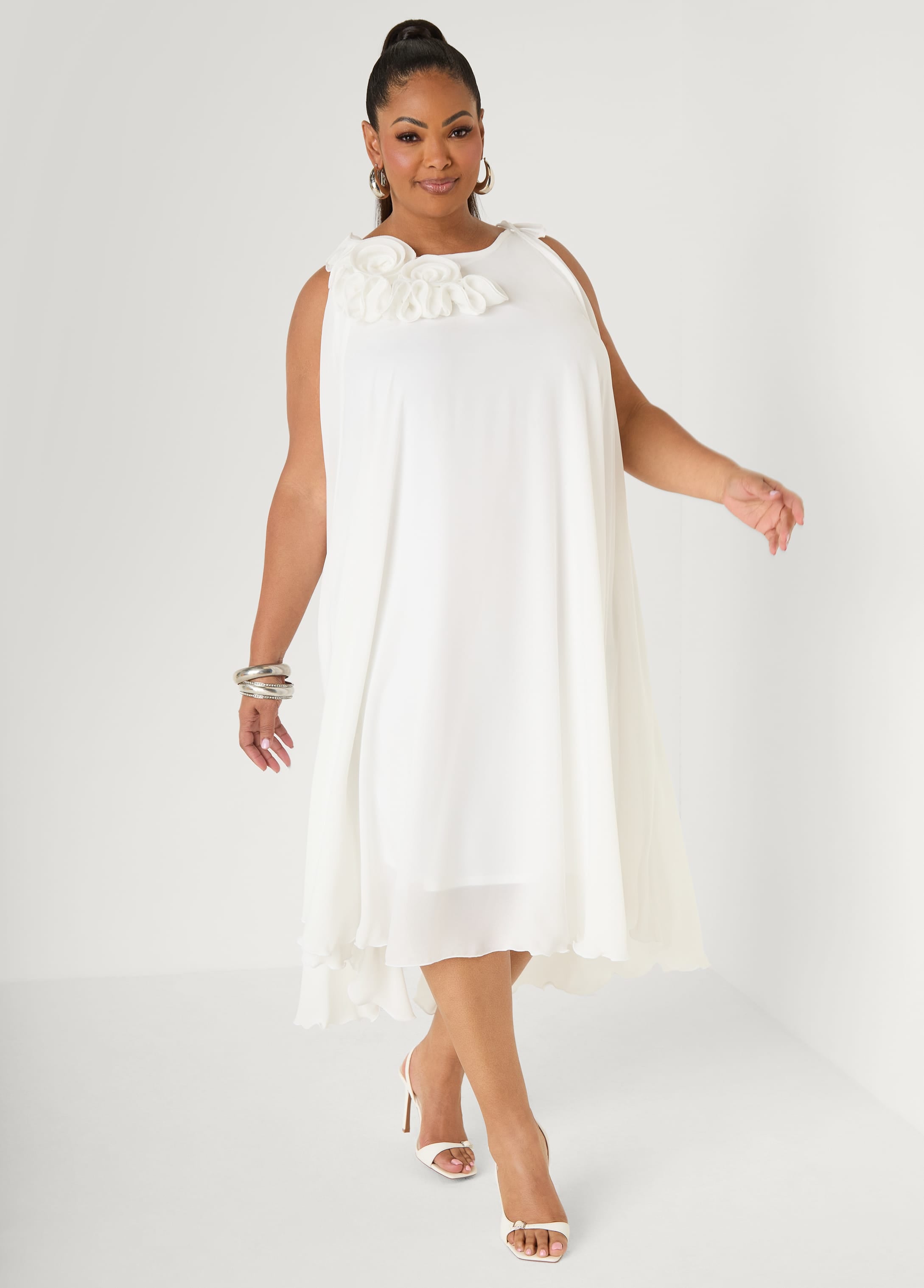 ashley stewart midi dresses Ashley Stewart Off Shoulder Midi Dress Yellow 26/28 Wedding Babyshower Summer