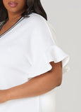 Ruffled Textured Babydoll Dress