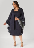 Ruffle Trimmed Denim Kimono