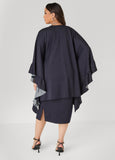 Ruffle Trimmed Denim Kimono