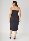 Denim Midi Tube Dress