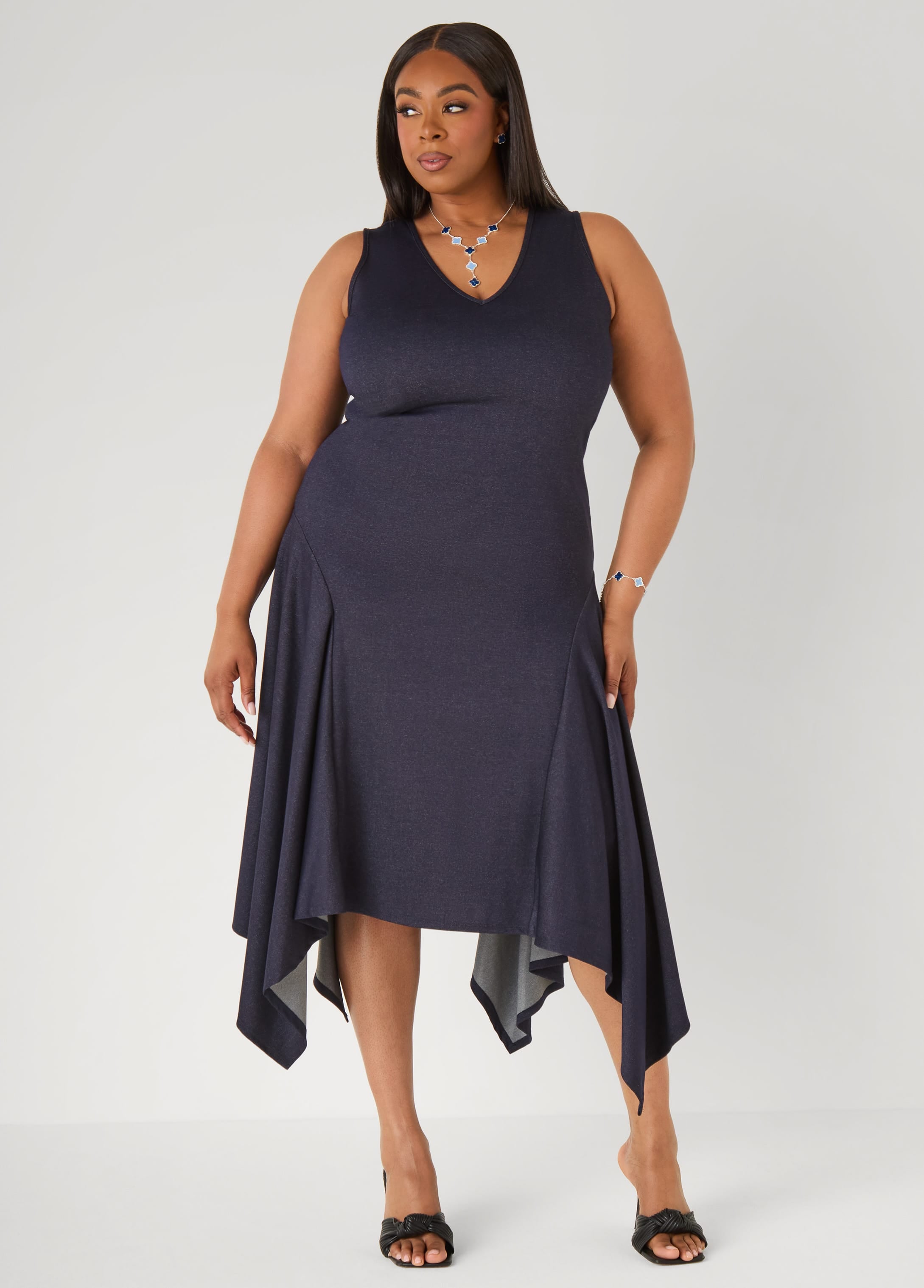 Denim Handkerchief Dress – Ashley Stewart