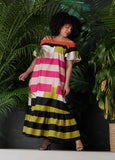 Off The Shoulder Striped Dress