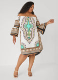 Off The Shoulder Printed Dress
