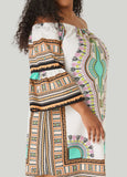 Off The Shoulder Printed Dress