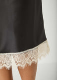 Lace Trimmed V Neck Slip Dress
