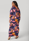 Watercolor Cowl Neck Bodycon Dress