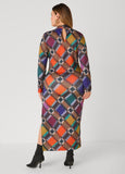 Plaid Mock Neck Maxi Dress