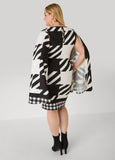 Houndstooth Split Sleeve Dress