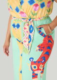 Cropped Floral Print Jumpsuit