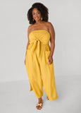 Strapless Tie Front Jumpsuit
