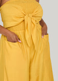 Strapless Tie Front Jumpsuit