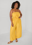 Strapless Tie Front Jumpsuit