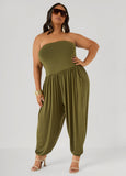 Strapless Harem Leg Jumpsuit