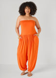 Strapless Harem Leg Jumpsuit