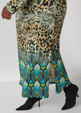 Animal Print Hooded Maxi Dress