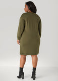 Shoelace Embellished Sweatshirt Dress
