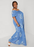 Off The Shoulder Paisley Dress
