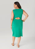 Cutout Parrot Midi Tank Dress