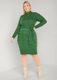 Plus Size Cable Knit Sweater Dress Plus Size Midi Dress