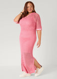 Open Knit Maxi Dress