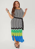 Zig Zag Pointelle Maxi Dress