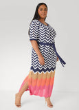 Zig Zag Pointelle Maxi Dress