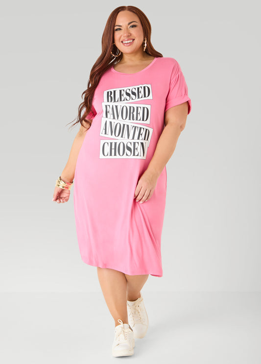 Blessed Graphic T Shirt Dress