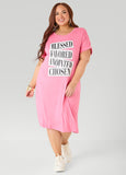Blessed Graphic T Shirt Dress