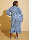 Patchwork Print Maxi Dress