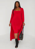 Open Front Knit Duster