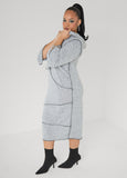 Seam Detailed Hooded Midaxi Dress