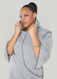 Seam Detailed Hooded Midaxi Dress
