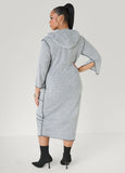 Seam Detailed Hooded Midaxi Dress