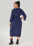 Seam Detailed Hooded Midaxi Dress
