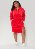 Hooded Velour Dress