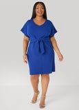 Textured Tie Front Dress