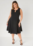 Plus Size Dress A Line Little Black Dress Fit Flare Dress Knit Dress