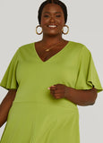 Flutter Sleeved A Line Dress