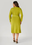 Ruffled Faux Wrap Dress