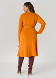 Ruffled Faux Wrap Dress