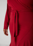 Belted Faux Wrap Dress