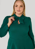 Cutout Tie Neck A Line Dress