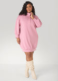 Button Front Sweatshirt Dress