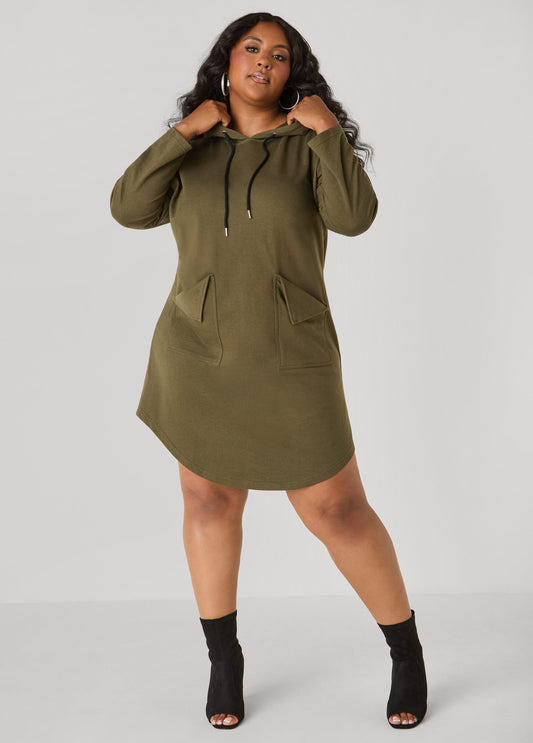 Hooded French Terry Sneaker Dress