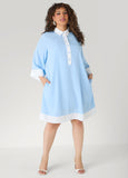Two Tone Swing Shirtdress